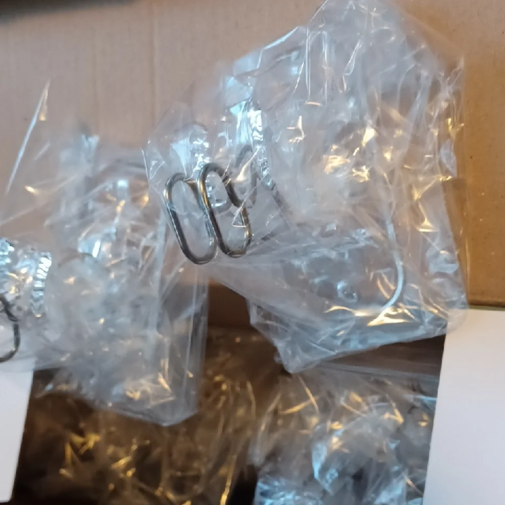 Durable Plastic Curtain Rod Bracket - Set Of 14 Clear